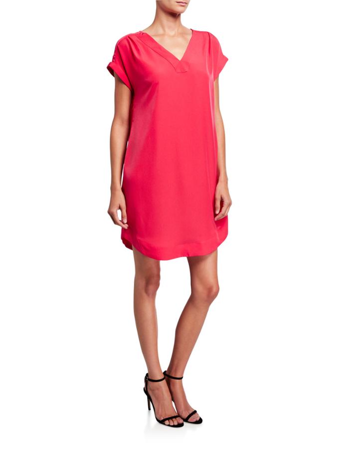 V-neck Drop-shoulder Dress