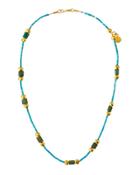 Phoenician Turquoise & Lentil Bead Necklace
