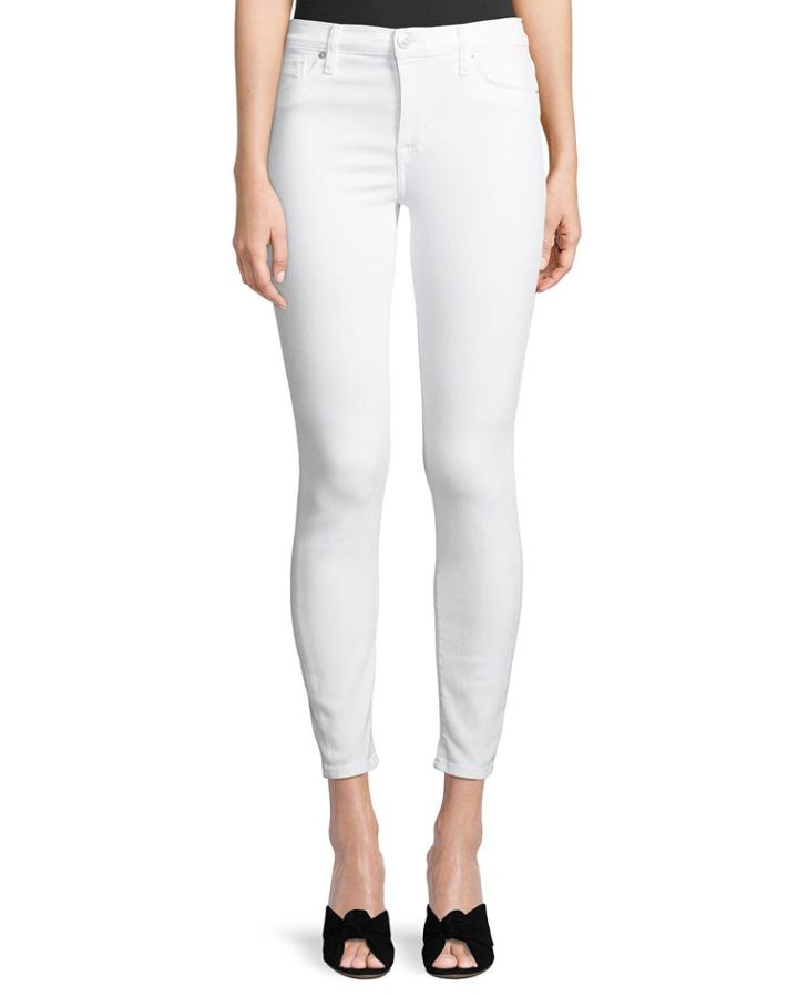 Natalie Skinny Ankle Jeans, White