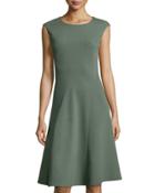 Fit-and-flare Knit Dress, Caper