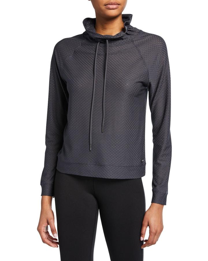 Active Mesh Top W/ Drawstring Neck