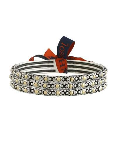 Jaisalmer Gold & Silver Slim Bangle Set Of