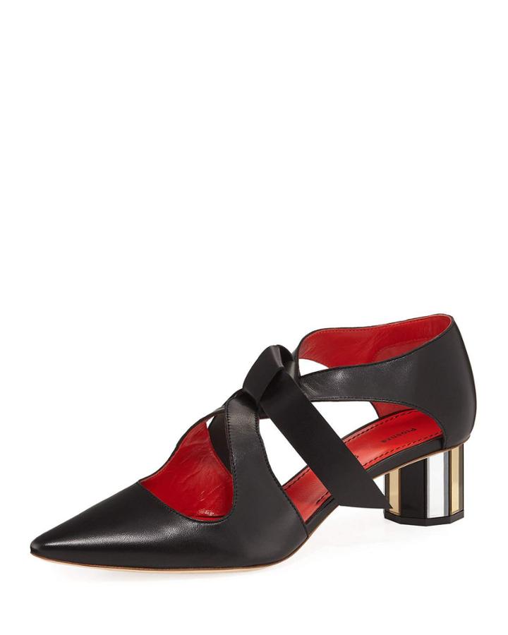 Point-toe Mirror-heel Pumps
