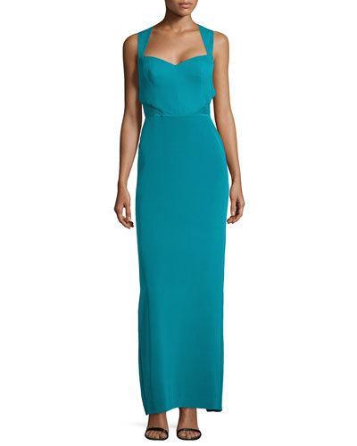 Sleeveless Sweetheart Column Gown
