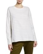 Striped Continuous-sleeve Oversized