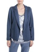 Terry Open-front Garment-dye Blazer,