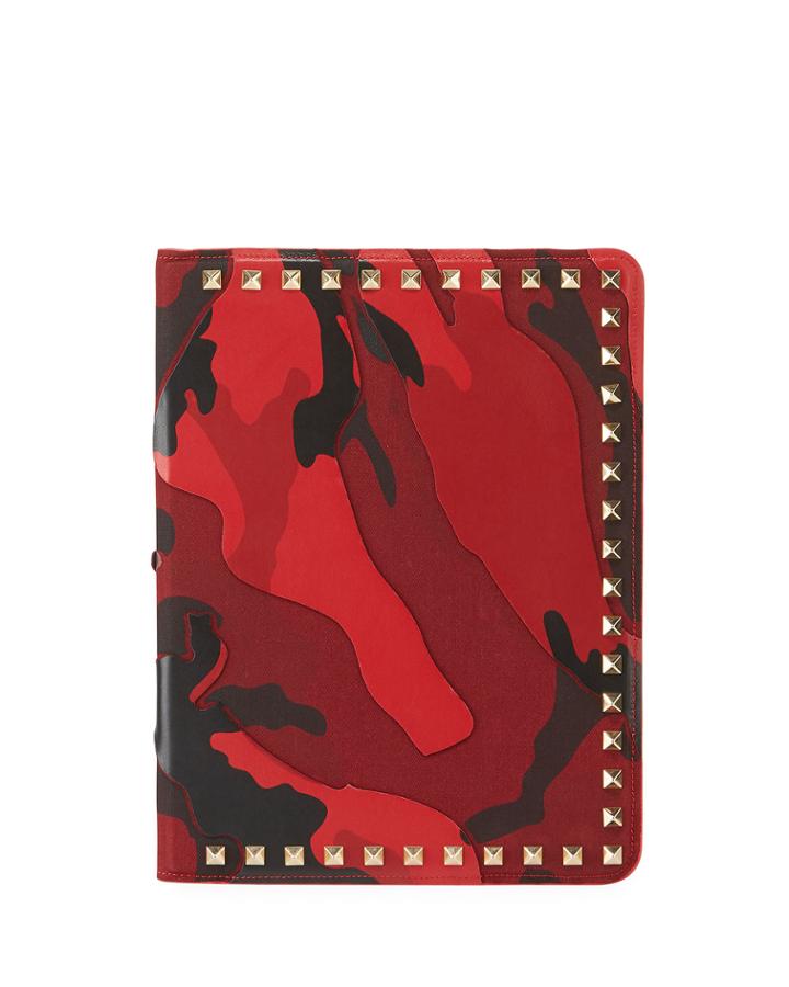 Rockstud Camo-print Case/clutch Bag