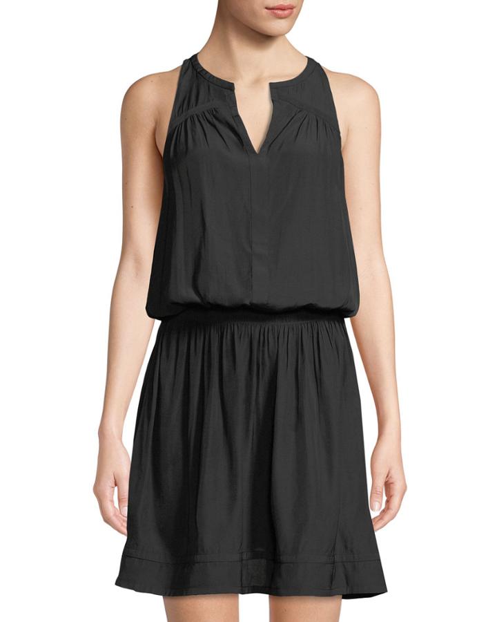 Brynn Sleeveless Smock-waist Dress