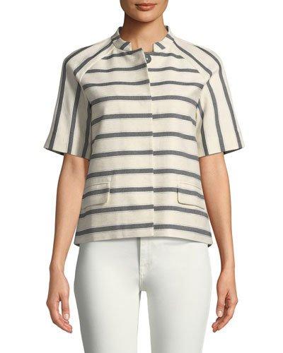 Ethan Half-sleeve Snap-front
