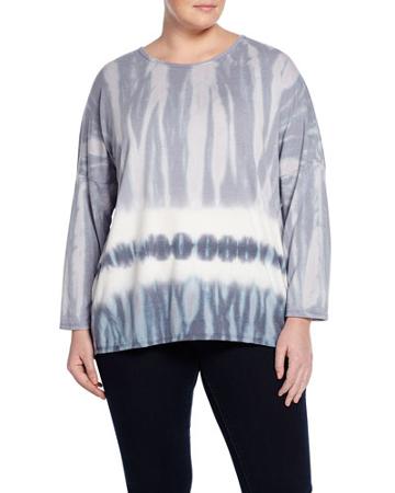 Tie-dye Flyaway-back Pullover, Blue