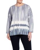 Tie-dye Flyaway-back Pullover, Blue