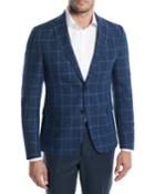 Large Plaid Wool-cotton Jacket