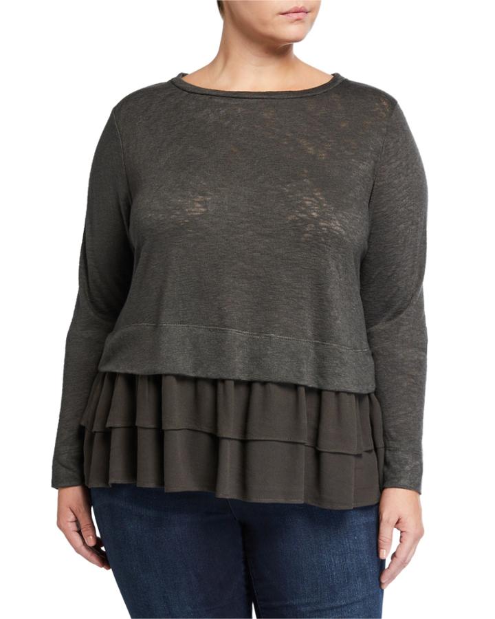 Plus Size Vicki Double Ruffle Mixed
