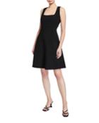 Michaela Sleeveless A-line Crepe Dress
