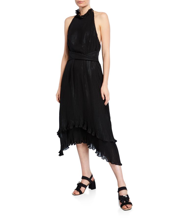 Mystical Pleated Halter-neck