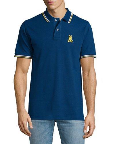Neon Striped-trim Polo, Waterloo