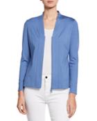 Double Front-zip V-neck Cardigan