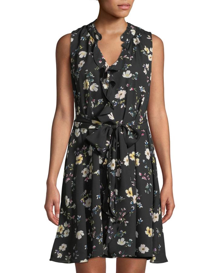 Brit Sleeveless Floral Georgette Dress