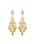 Two-tone Golden Chandelier Earrings