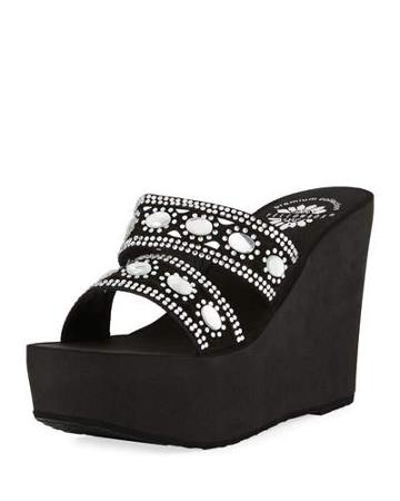 Leya Embellished Platform Wedge