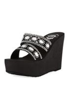 Leya Embellished Platform Wedge