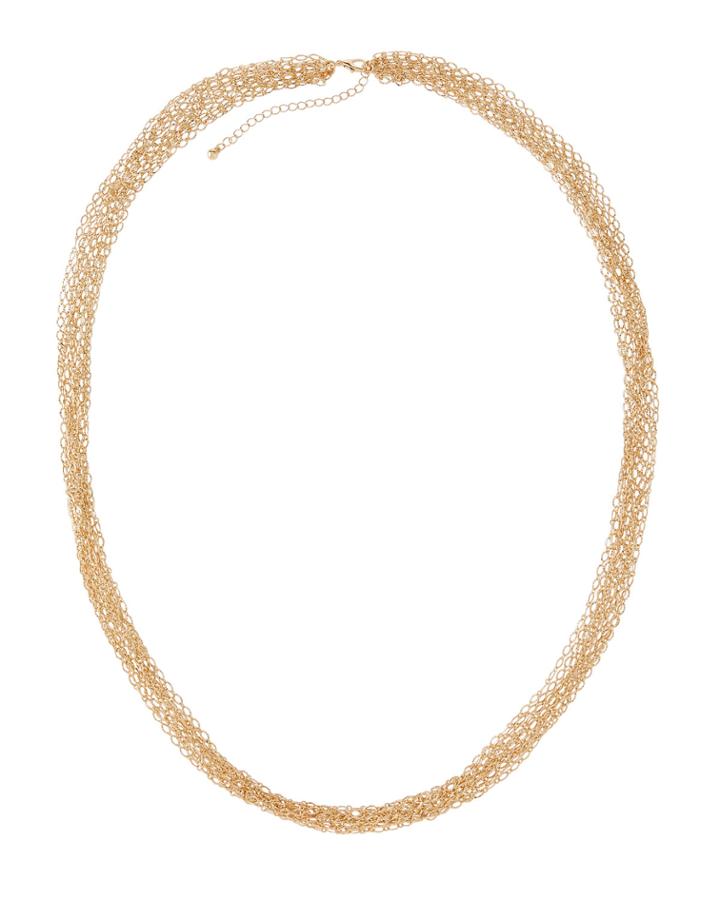 Long Shimmer Chain Necklace