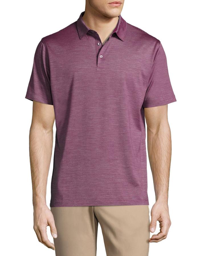 Collection Cote D'azur Striped Silk-cotton Polo