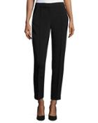 Pont&eacute; Front-seam Pants, Black