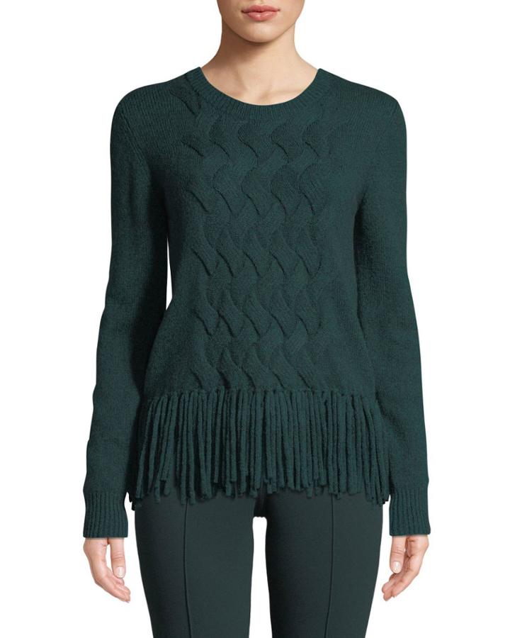 Fringed Cable-knit