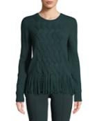 Fringed Cable-knit