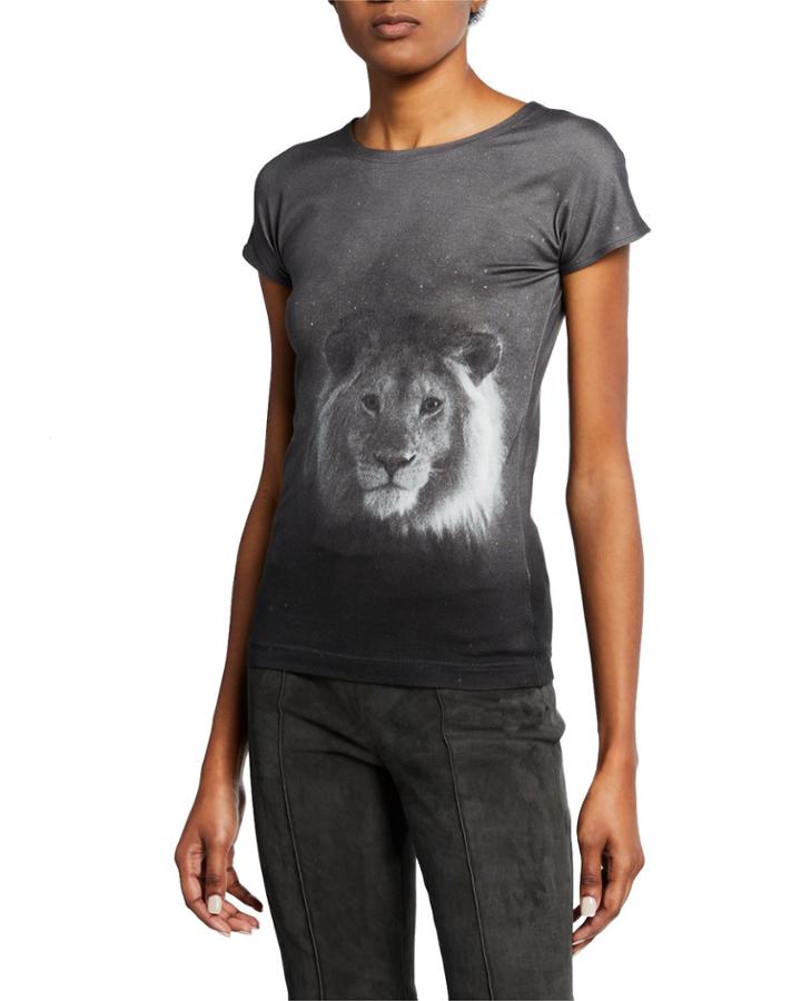 Lion-graphic Short-sleeve Top