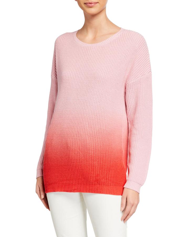 Dip-dye Long-sleeve Pullover