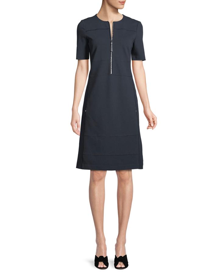 Demi Punto Milano Zip-up Dress