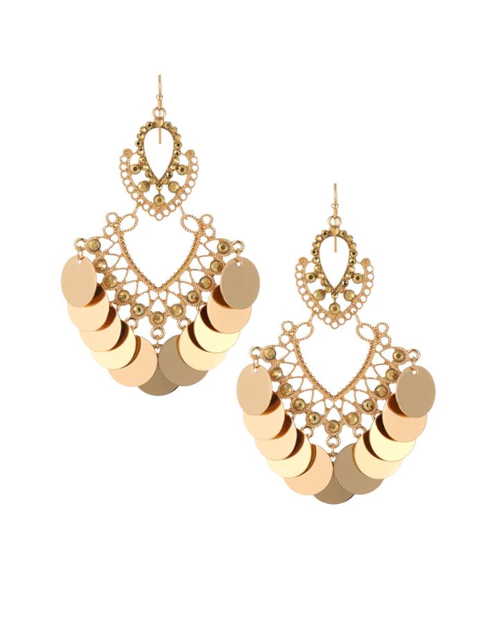 Disc Charm Earrings