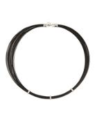 Noir Steel & 18k Diamond Multi-cable Necklace