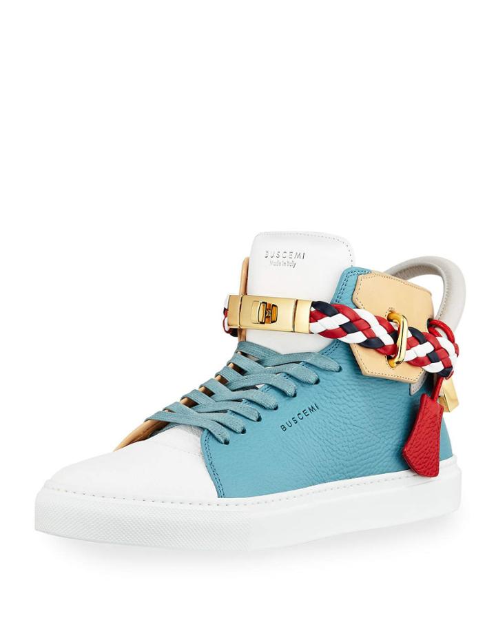 Men's 100mm Mix High-top Sneaker, Oxygen