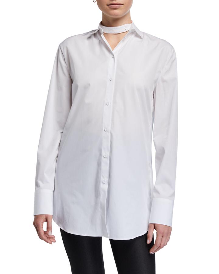 Bubble-hem Button-down