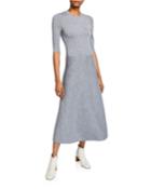 Seymore Wool-cashmere 1/2-sleeve Dress