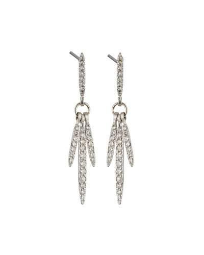 Whisper 18k Diamond Stick Drop Earrings