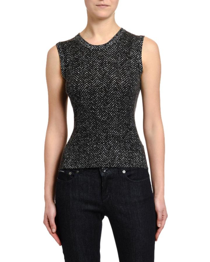 Chevron-knit Wool