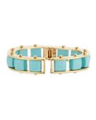 Stone Hinged Slider Bracelet, Blue