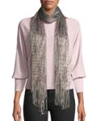 Space Dye Metallic Fringe Wrap