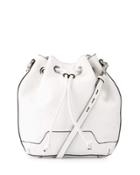 Fiona Leather Bucket Bag, White