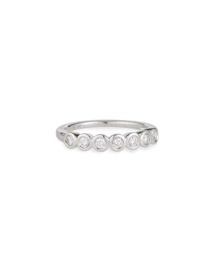 18k White Gold Diamond Multi-bezel Ring,
