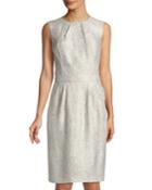 Metallic 2-pocket Cocktail Dress