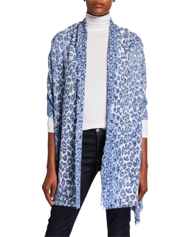 Leopard Print Super Soft Fringe Wrap