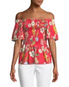 Penn Off-the-shoulder Floral-print Blouse