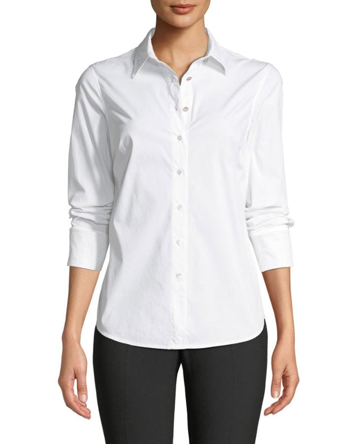 Devista Blouse With Crystal Buttons