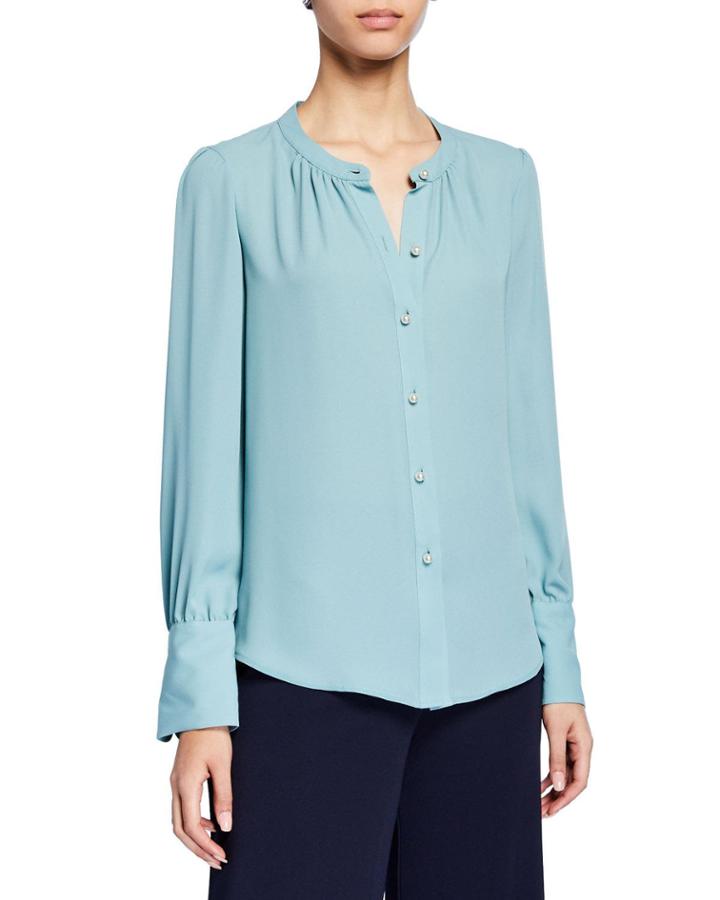 Pearly-button Blouse