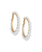 Iridescent Pearly Hoop Earrings